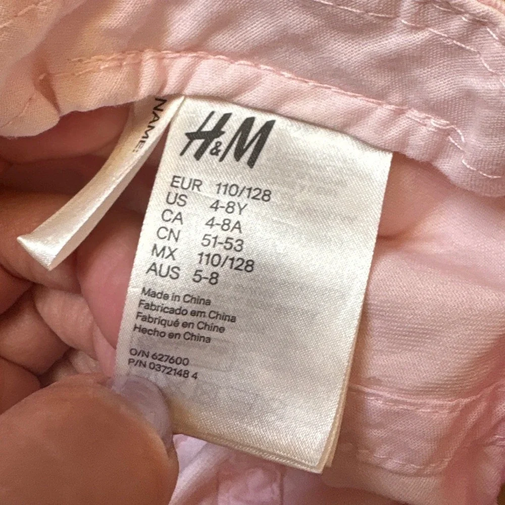 H&M Baseball Cap Kids Pink Chenille Bunny Patch Snapback Hat SIZE‎ 2T